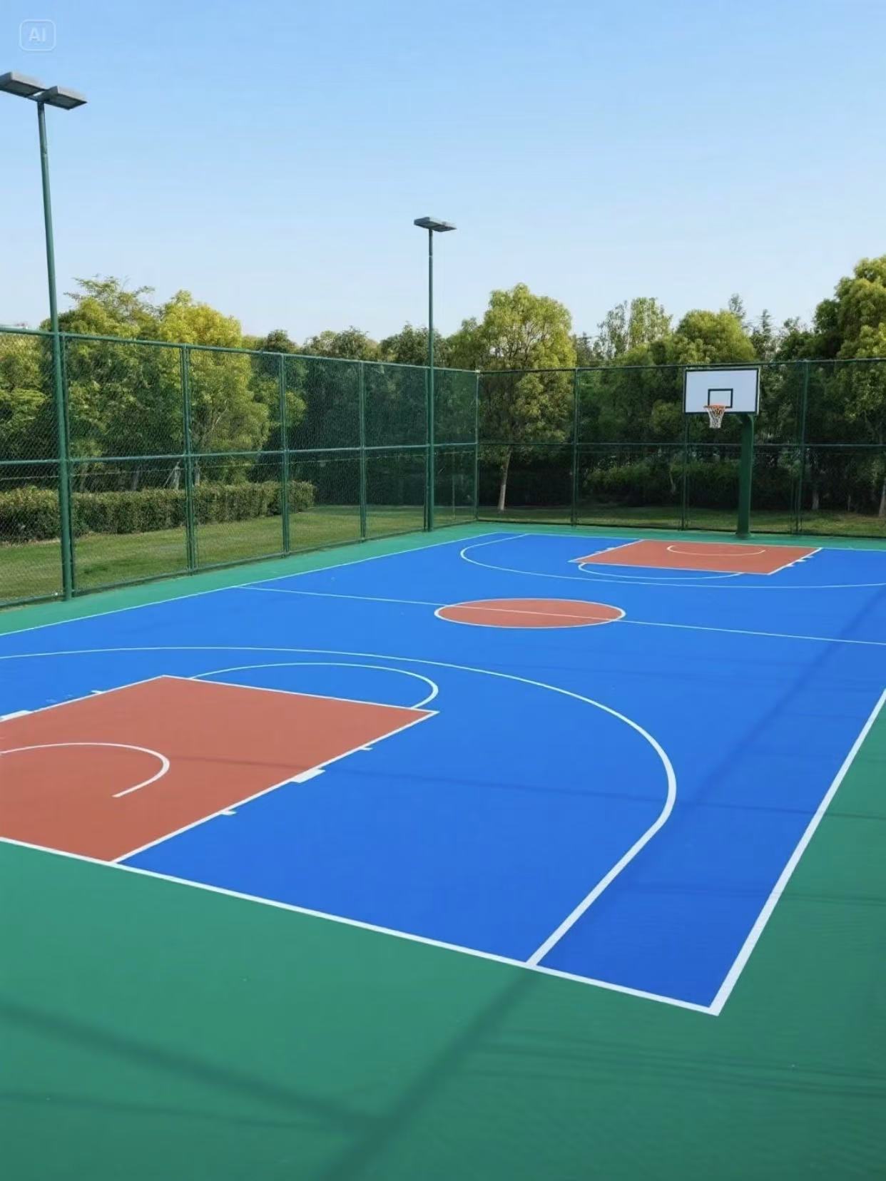 硅PU球场的 “双层结构” 优势，碾压传统球场材料